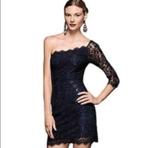 Jessica Simpson navy sequin one shoulder dress 2